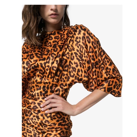 🔥 The Attico Leopard Print Front Slit Maxi Dress - Picture 4 of 4